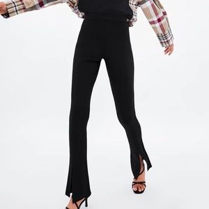 Zara black slit leggings